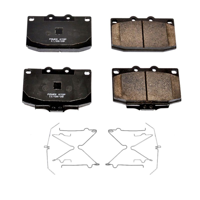 Power Stop 86-91 Mazda RX-7 Front Z17 Evolution Ceramic Brake Pads w/Hardware - DTX Performance