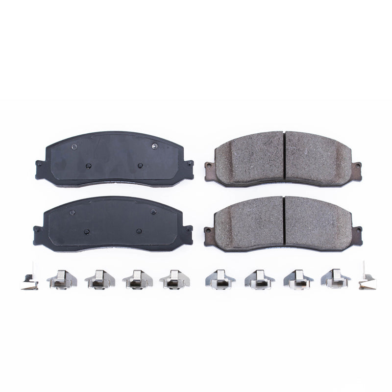 Power Stop 2012 Ford F-250 Super Duty Front Z17 Evolution Ceramic Brake Pads w/Hardware - DTX Performance