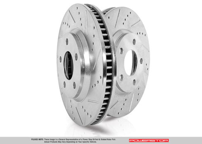 Power Stop 20-21 Chevrolet Corvette Rear Evolution Drilled & Slotted Rotor - Pair - DTX Performance