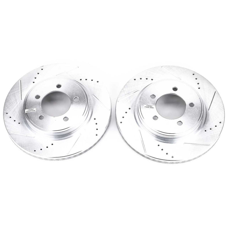 Power Stop 06-10 Ford Explorer Front Evolution Drilled & Slotted Rotors - Pair - DTX Performance