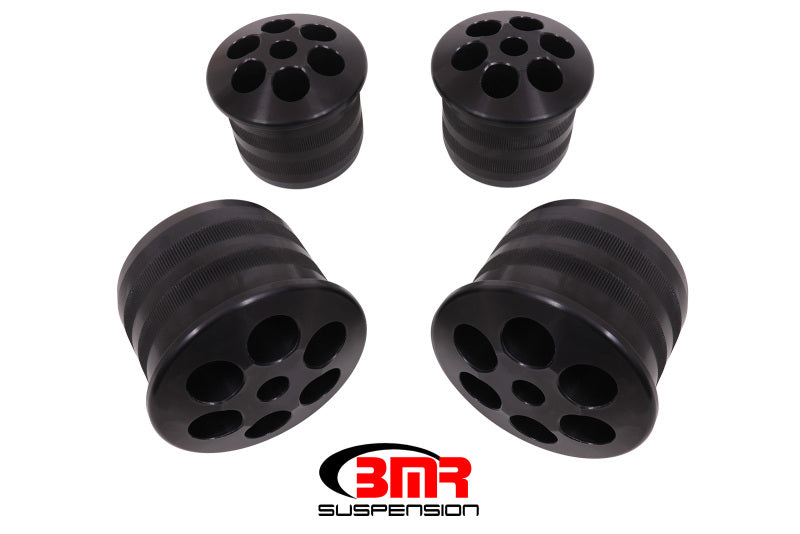 BMR 08-18 Dodge Challenger Aluminum Rear Cradle Bushings Kit - Black Anodized - DTX Performance