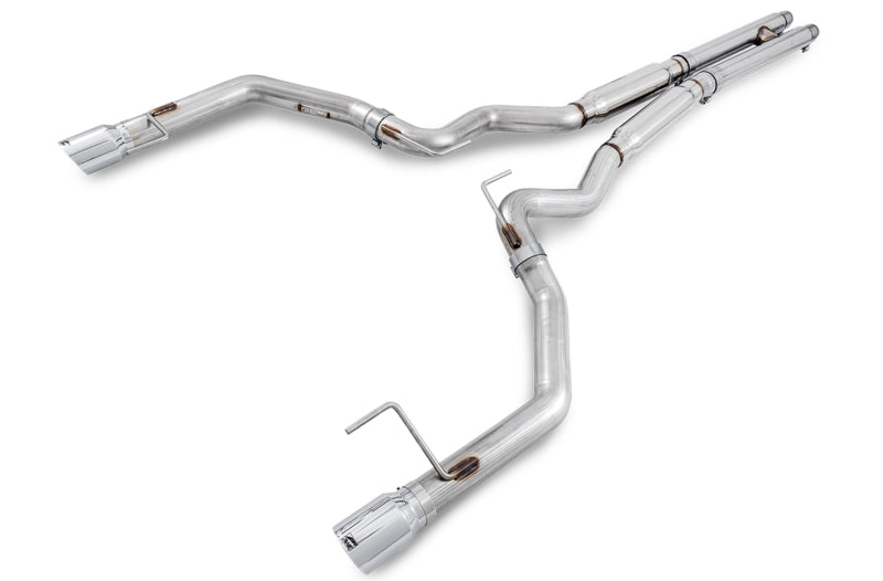 AWE Tuning S550 Mustang GT Cat-back Exhaust - Track Edition (Chrome Silver Tips) - DTX Performance