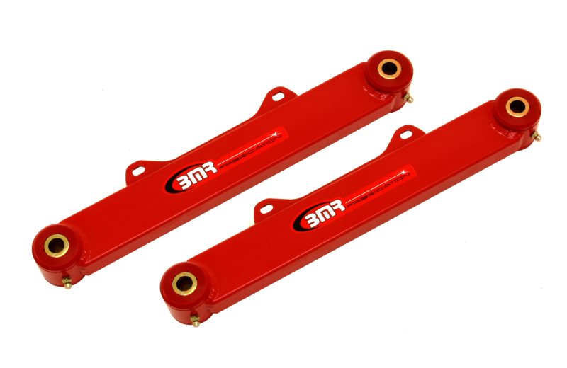 BMR 10-15 5th Gen Camaro Rear Non-Adj. Toe Rods (Polyurethane) - Red - DTX Performance