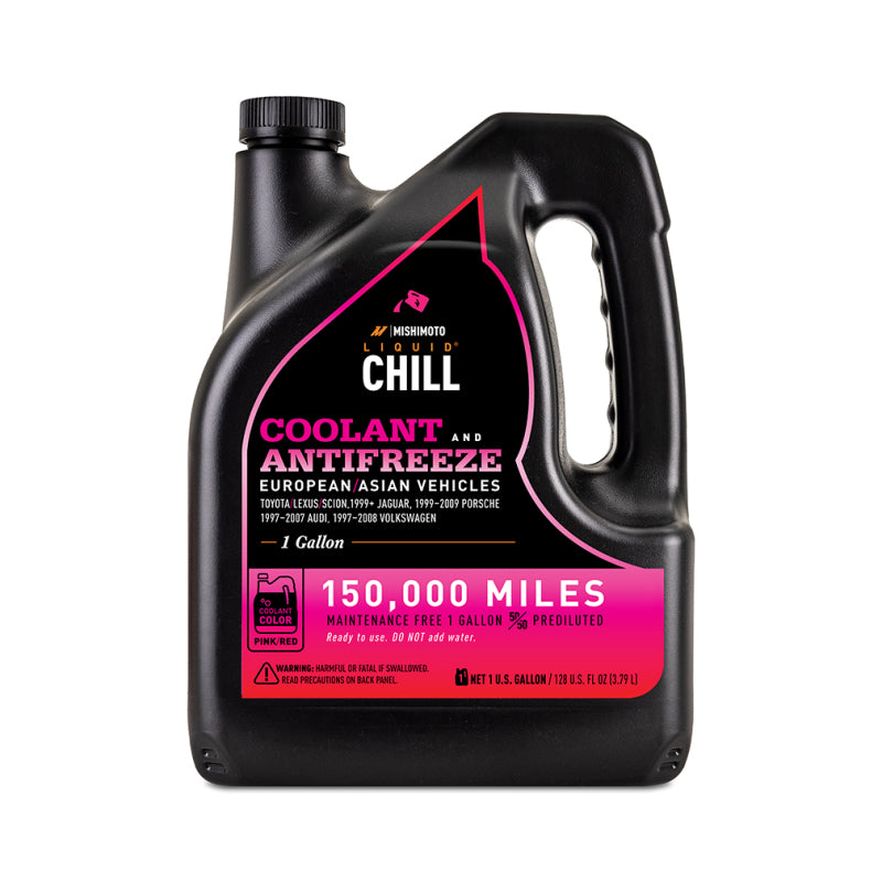 Mishimoto Liquid Chill EG Coolant, European/Asian Vehicles, Pink/Red - DTX Performance