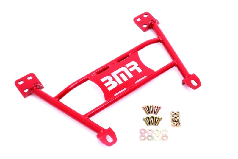 BMR 05-14 S197 Mustang Radiator Support Chassis Brace - Red - DTX Performance