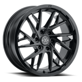 Method Raised MR801 20x10 / 8x180 BP / -18mm Offset / 124.1mm Bore - Gloss Black Milled Wheel