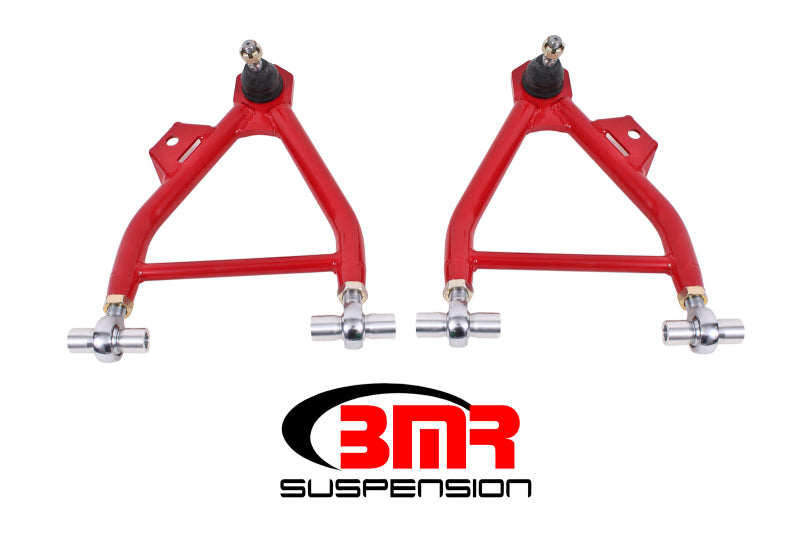 BMR 94-04 Mustang Lower A-Arms (Coilover Only) w/ Adj. Rod End and STD. Ball Joint - Red - DTX Performance