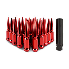 Load image into Gallery viewer, Mishimoto Mishimoto Steel Spiked Lug Nuts M12 x 1.5 24pc Set Red - DTX Performance