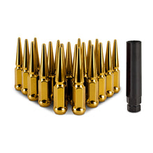 Load image into Gallery viewer, Mishimoto Steel Spiked Lug Nuts M12x1.5 20pc Set - Gold - DTX Performance