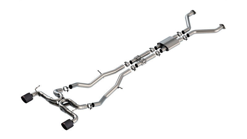 Borla 22-24 Nissan Z 2.5in ATAK Cat Back Exhaust 4.5in Tip - Carbon Fiber Black Anodized - DTX Performance