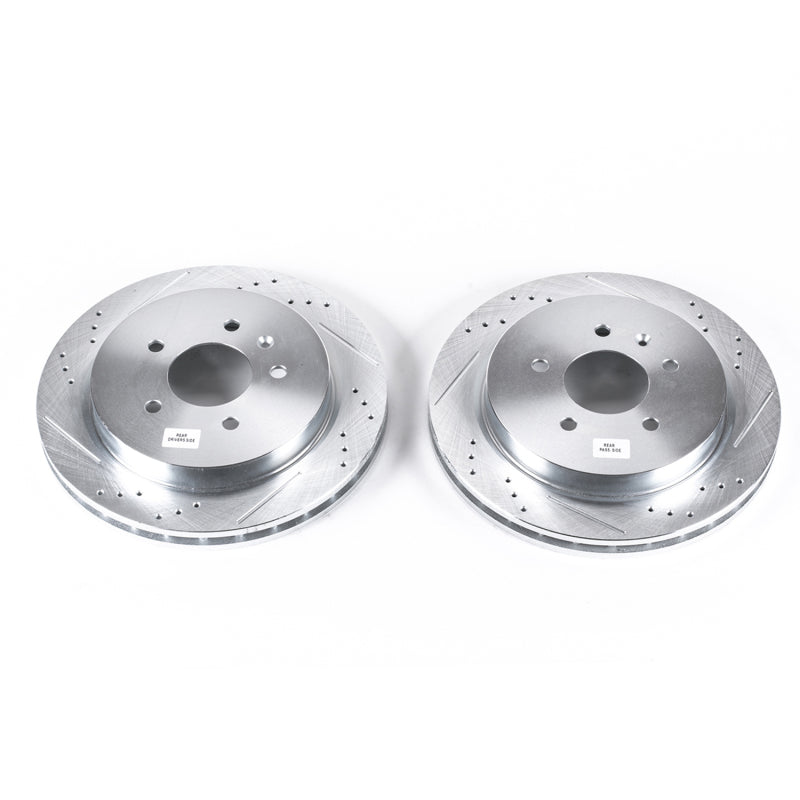 Power Stop 03-07 Cadillac CTS Rear Evolution Drilled & Slotted Rotors - Pair - DTX Performance