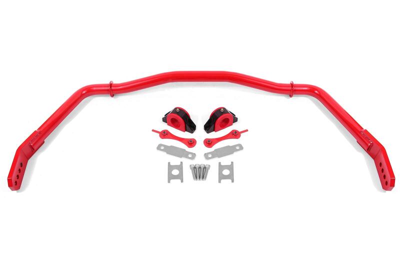 BMR 05-14 Ford Mustang Front Hollow 38mm Sway Bar Kit w/ Bushings - Red - DTX Performance