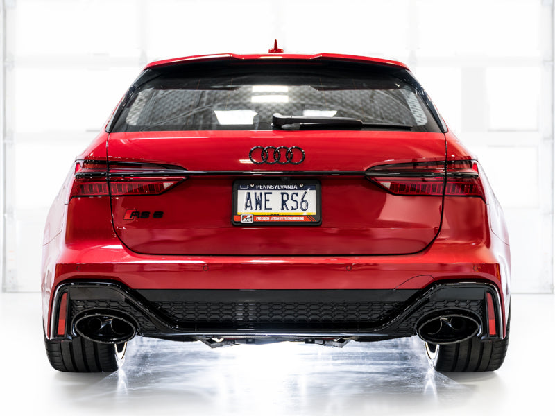 AWE Tuning 21-23 Audi C8 RS6/RS7 SwitchPath Cat-back Exhaust - Diamond Black Tips - DTX Performance