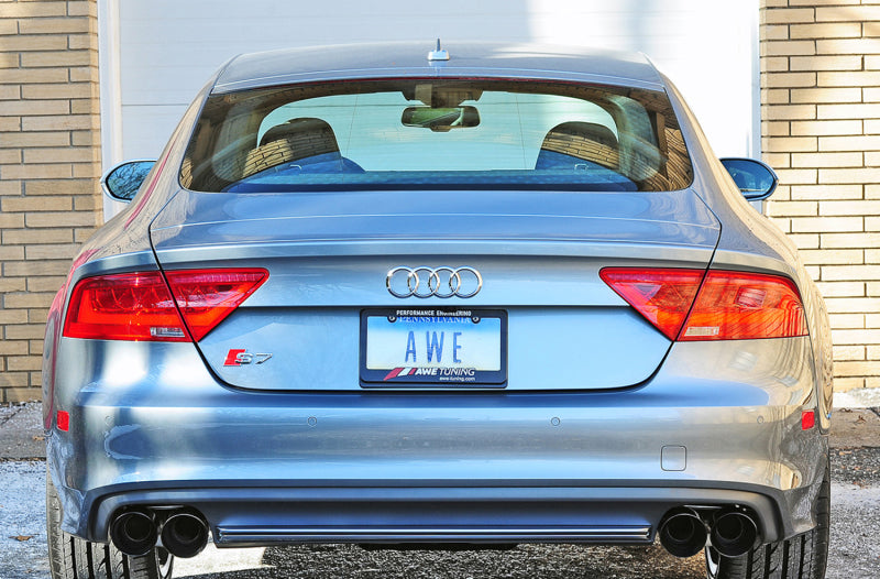 AWE Tuning Audi C7 / C7.5 S7 4.0T Track Edition Exhaust - Diamond Black Tips - DTX Performance