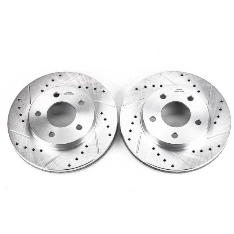 Power Stop 02-07 Buick Rendezvous Front Evolution Drilled & Slotted Rotors - Pair - DTX Performance