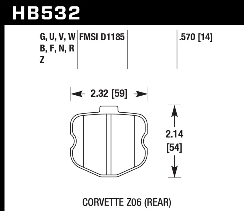 Hawk 10-12 Chevy Corvette Grand Sport / 06-12 Corvette Z06 Rear DTC-60 Race Brake Pads - DTX Performance