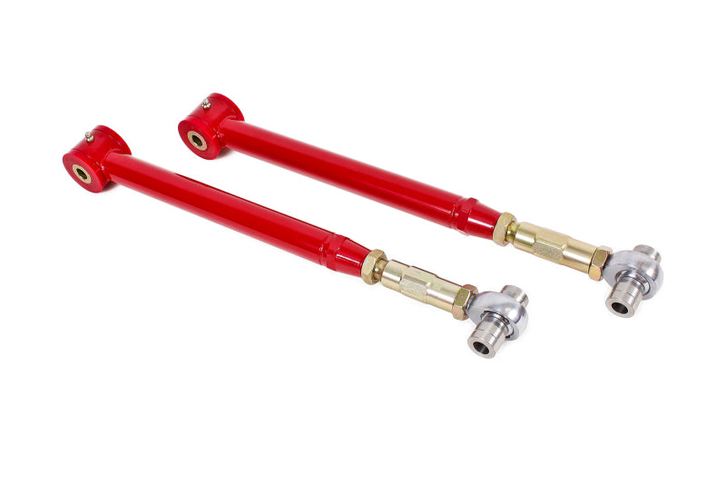 BMR 05-14 S197 Mustang On-Car Adj. Lower Control Arms / Rod End Combo (Polyurethane) - Red - DTX Performance