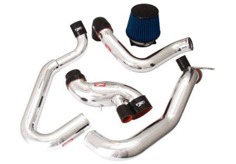 Injen 03-06 Evo 8/9/MR Cast Aluminum Intake System w/ Full Intercooler Piping Polished Short Ram Int - DTX Performance