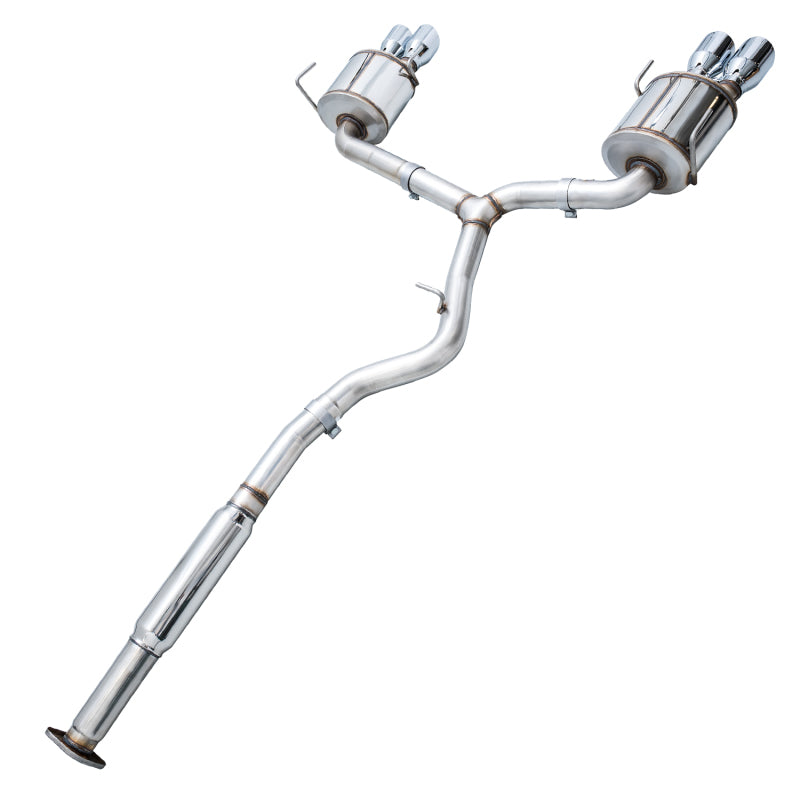 AWE Tuning Subaru STI VA / WRX GV / STI GV Sedan Touring Edition Exhaust - Chrome Silver Tip (102mm) - DTX Performance