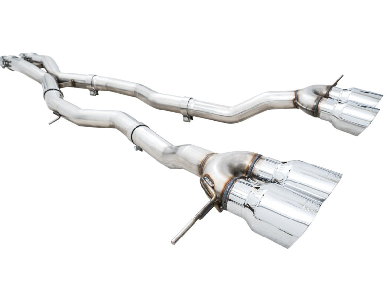 AWE Track Edition Catback Exhaust for BMW G8X M3/M4 - Chrome Silver Tips - DTX Performance