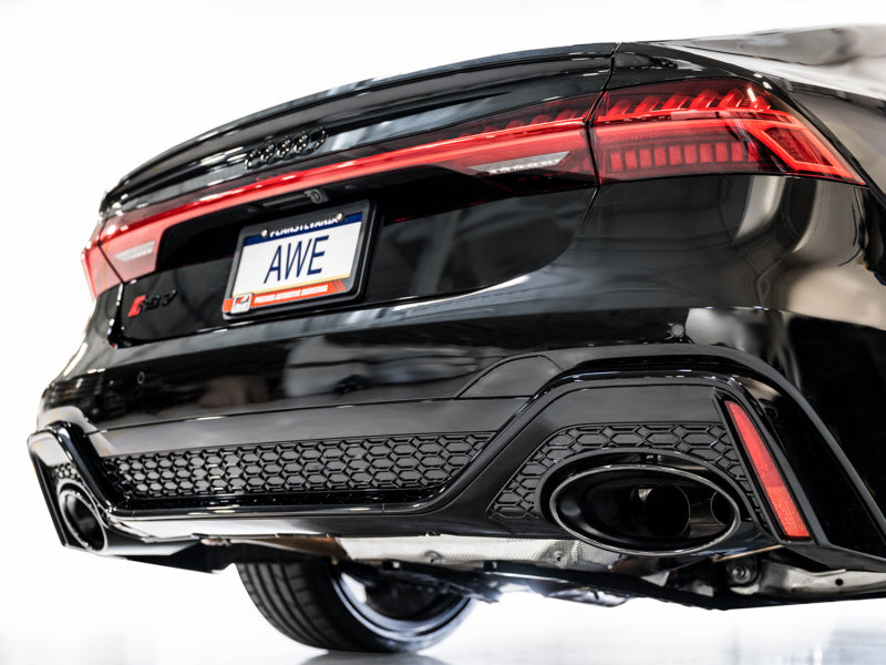 AWE Tuning 21-23 Audi C8 RS6/RS7 SwitchPath Cat-back Exhaust - Diamond Black Tips - DTX Performance