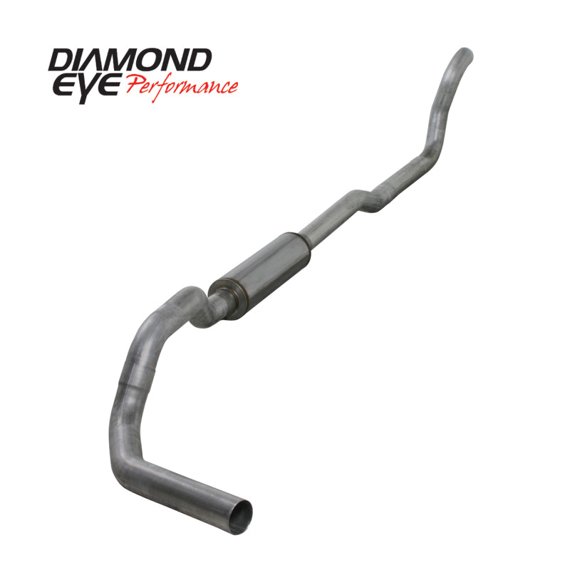 Diamond Eye KIT 4in TB MFLR RPLCMENT PIPE SGL AL: 2-WHEEL DRIVE ONLY 89-93 DODGE CUMMINS 5.9L - DTX Performance