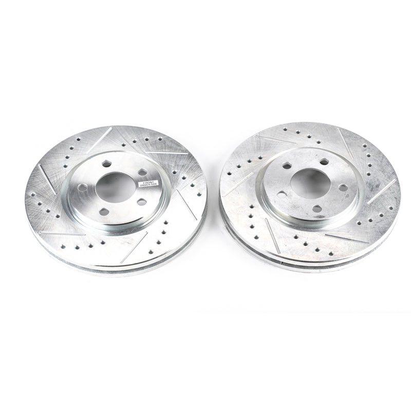 Power Stop 03-09 Chrysler PT Cruiser Front Evolution Drilled & Slotted Rotors - Pair - DTX Performance