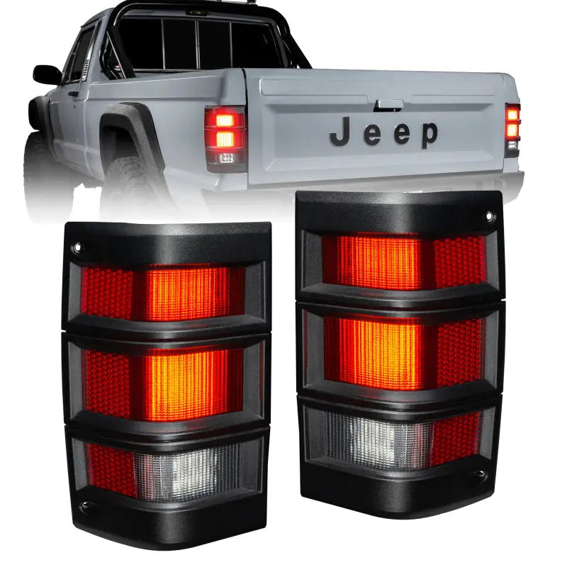 ORACLE Lighting Jeep Comanche MJ LED Tail Lights - Standard Red Lens - DTX Performance