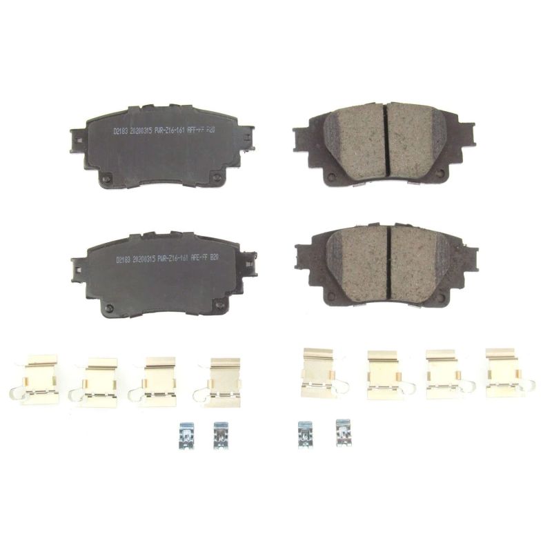 Power Stop 2019 Toyota Corolla Rear Z17 Evolution Ceramic Brake Pads w/Hardware - DTX Performance