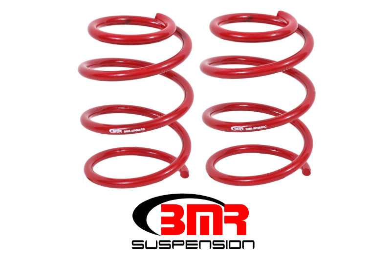 BMR 05-14 S197 Mustang GT Front Handling Version Lowering Springs - Red - DTX Performance