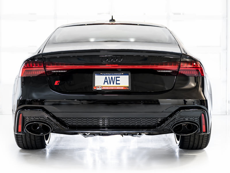 AWE Tuning 21-23 Audi C8 RS6/RS7 SwitchPath Cat-back Exhaust - Diamond Black Tips - DTX Performance