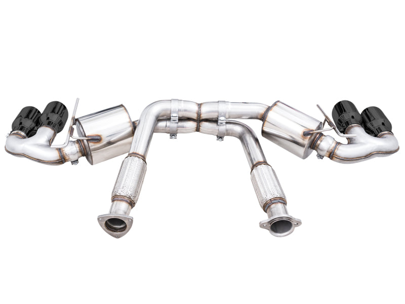 AWE Tuning 2020 Chevrolet Corvette (C8) Touring Edition Exhaust - Quad Diamond Black Tips - DTX Performance