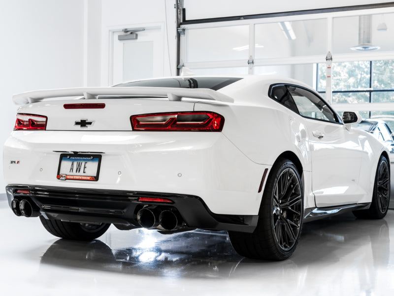 AWE Tuning 16-19 Chevrolet Camaro SS Axle-back Exhaust - Touring Edition (Quad Diamond Black Tips) - DTX Performance