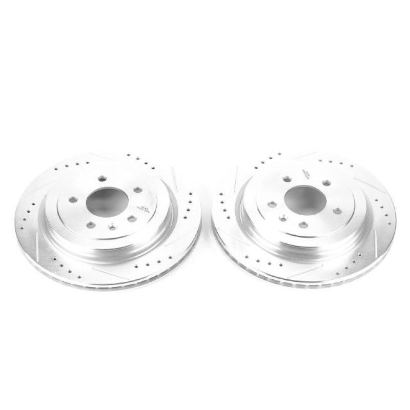 Power Stop 13-18 Cadillac ATS Rear Evolution Drilled & Slotted Rotors - Pair - DTX Performance