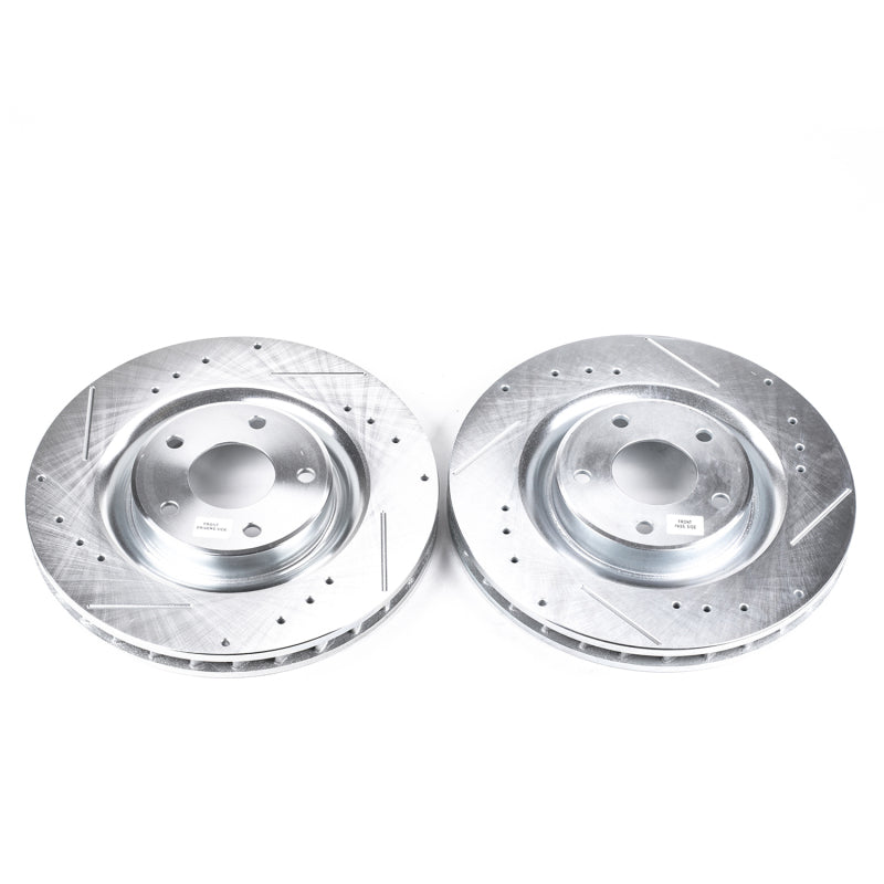 Power Stop 06-09 Cadillac XLR Front Evolution Drilled & Slotted Rotors - Pair - DTX Performance