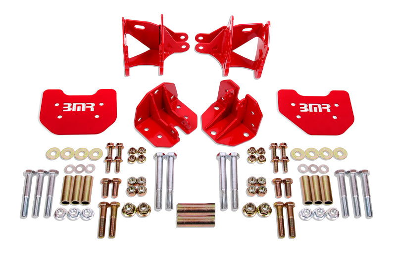 BMR 79-04 Mustang Rear Coilover Conversion Kit w/ Control Arm Bracket - Red - DTX Performance