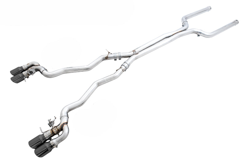 AWE Tuning 18-19 BMW F90 M5 SwitchPatch Cat-Back Exhaust- Black Diamond Tips - DTX Performance