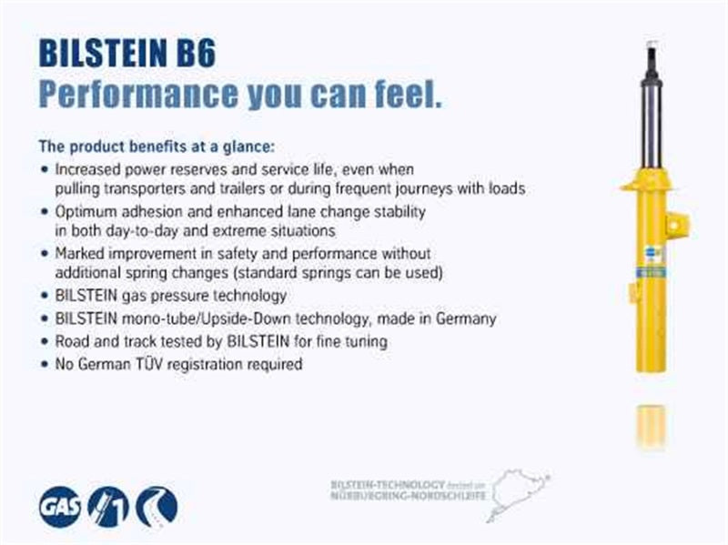 Bilstein B6 (HD) 11-14 Chevy Cruze 1.4L/1.8L/2.0L Front Right 36mm Monotube Strut Assembly - DTX Performance