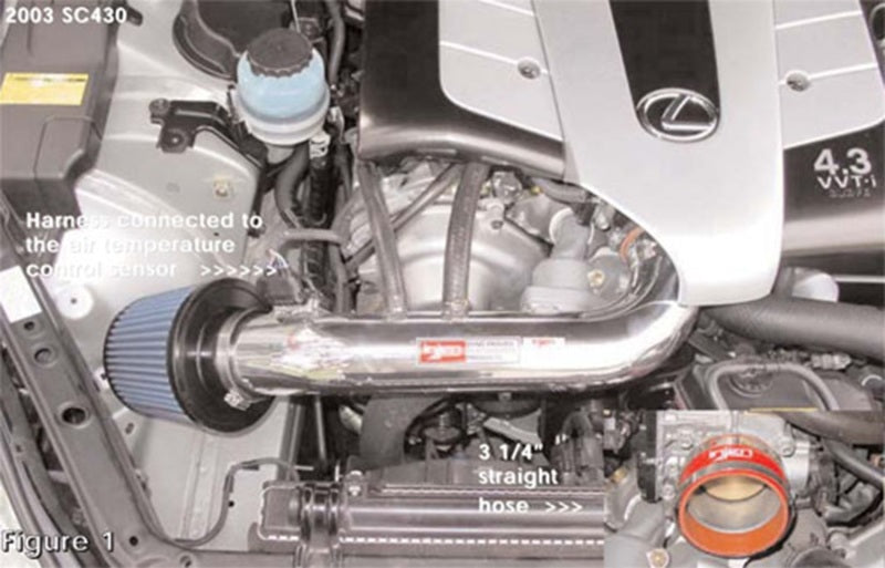 Injen 01-03 Lexus GS430/LS430/SC430 V8 4.3L Black IS Short Ram Cold Air Intake - DTX Performance