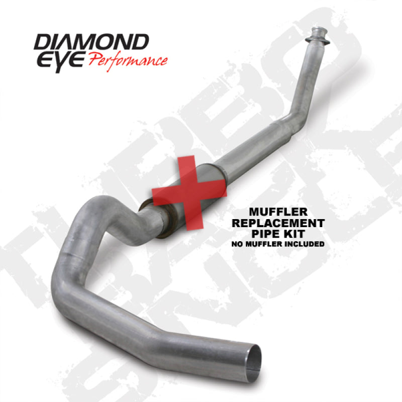 Diamond Eye KIT 5in TB SGL MFLR RPLCMENT PIPE AL: 94-02 DODGE CUMMINS 5.9L W/ RP #510220 - DTX Performance