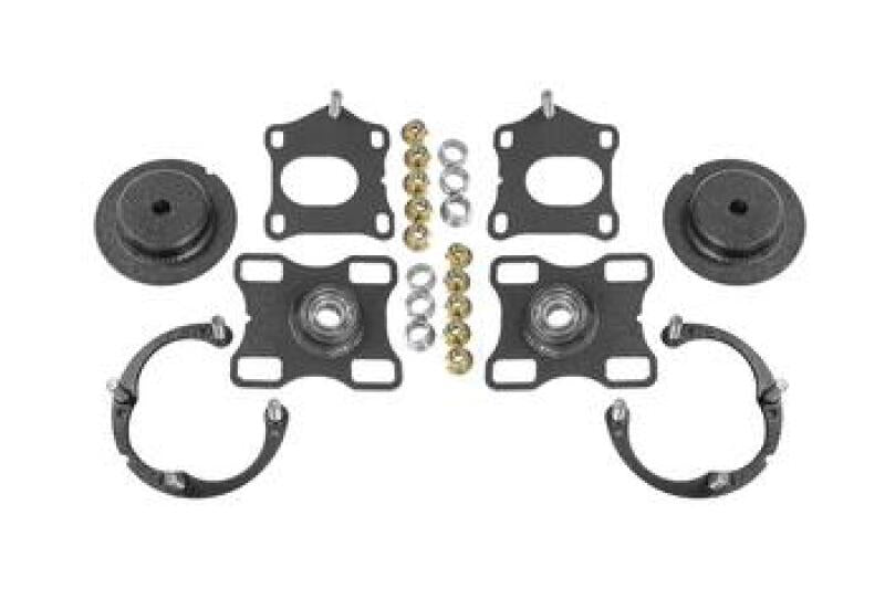 BMR 11- 14 Ford Mustang / Shelby GT500 Caster Camber Plates - Black Hammertone - DTX Performance