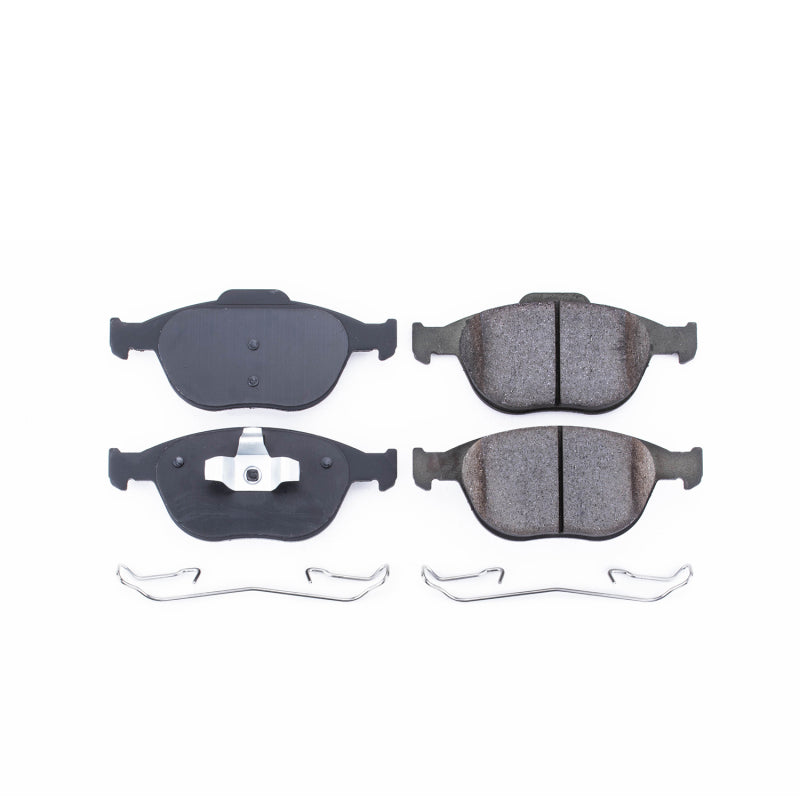 Power Stop 02-04 Ford Focus Front Z17 Evolution Ceramic Brake Pads w/Hardware - DTX Performance