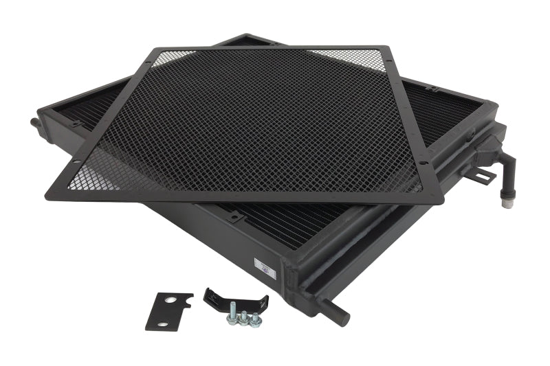 CSF BMW B58/B48 Front Mount Triple-Pass Heat Exchanger w/Rock Guard - Black - DTX Performance