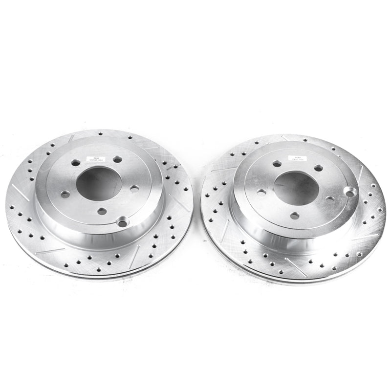 Power Stop 07-10 Ford Edge Rear Evolution Drilled & Slotted Rotors - Pair - DTX Performance