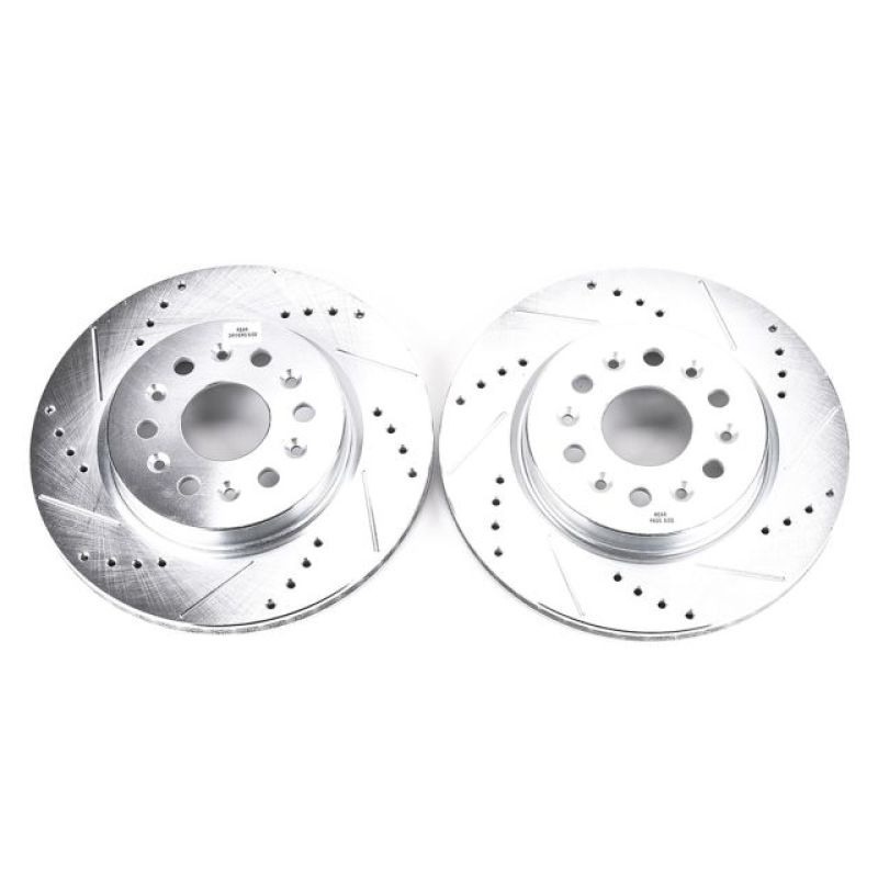 Power Stop 18-19 Buick Enclave Rear Evolution Drilled & Slotted Rotors - Pair - DTX Performance