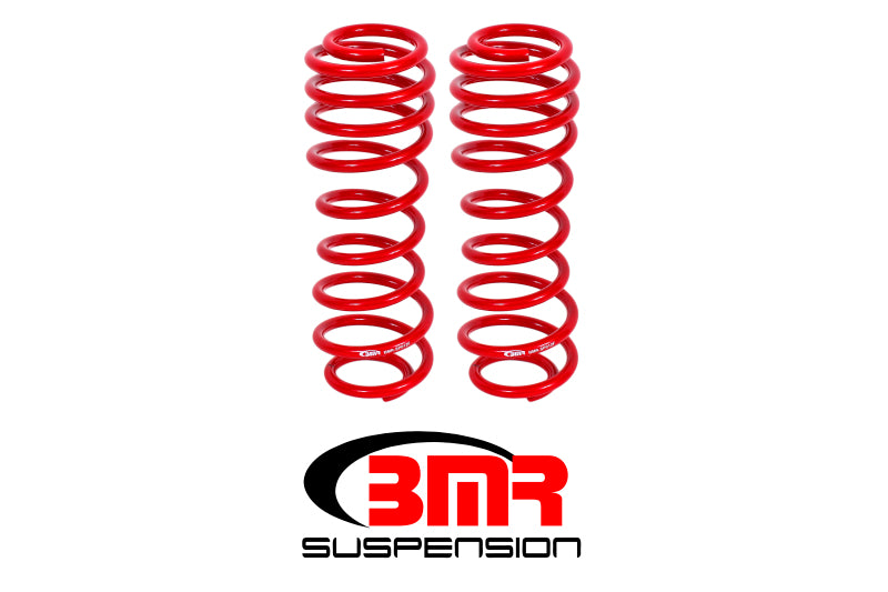 BMR 05-14 S197 Mustang GT/GT500 Rear Performance/Drag Lowering Springs - Red - DTX Performance