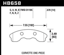 Load image into Gallery viewer, Hawk 06-10 Chevy Corvette (Improved Pad Design) Front Ceramic Sreet Brake Pads - DTX Performance