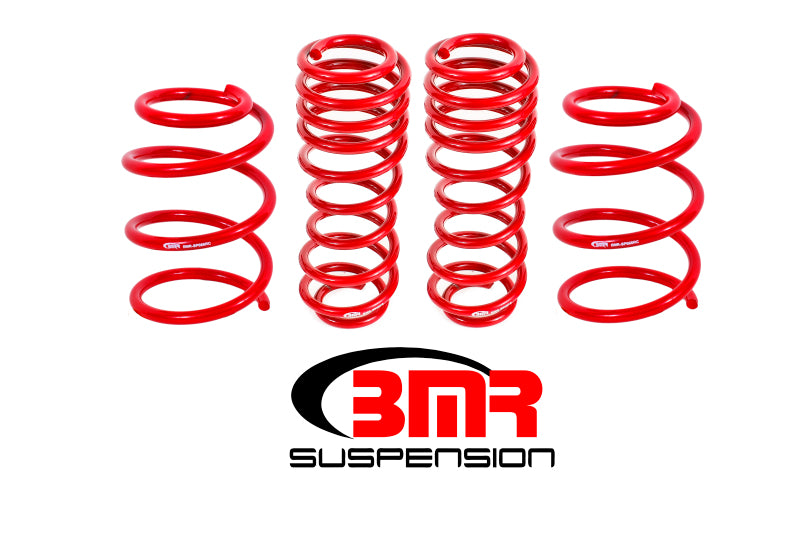 BMR 05-14 S197 Mustang GT Handling Version Lowering Springs (Set Of 4) - Red - DTX Performance