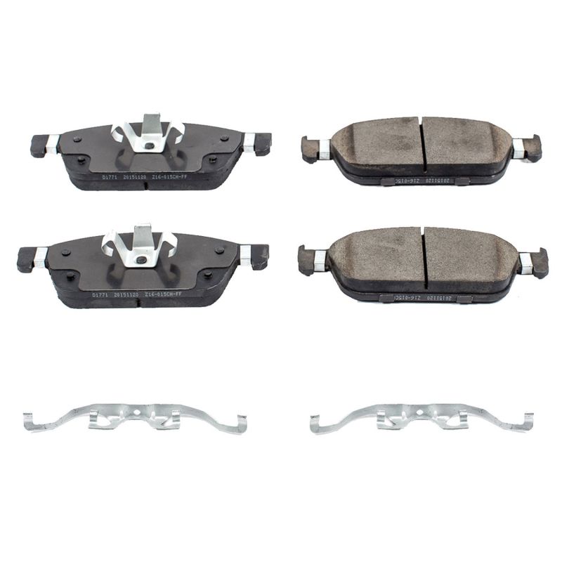 Power Stop 15-18 Ford Focus Front Z17 Evolution Ceramic Brake Pads w/Hardware - DTX Performance