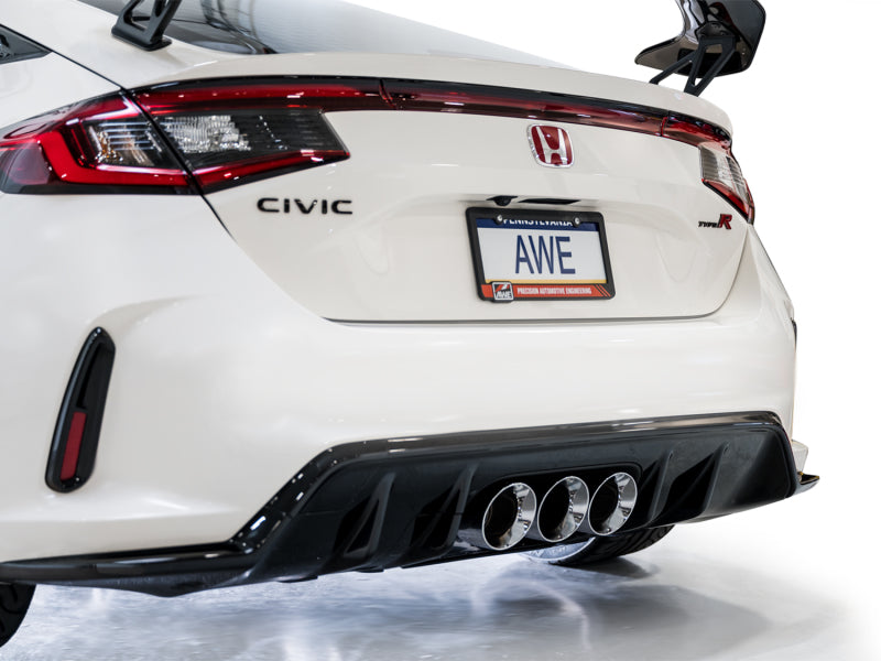 AWE Tuning 2023 Honda Civic Type R FL5 Touring Edition Exhaust w/ Triple Chrome Silver Tips - DTX Performance